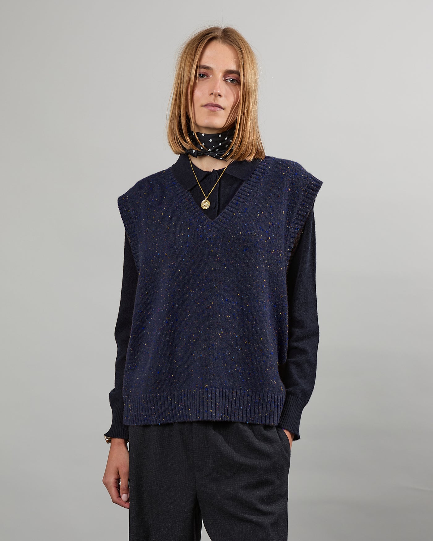 Hervé Tweed navy 19