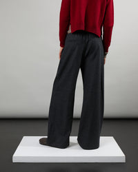 Ava - Pantalon large - Ceinture élastique - Mélange Laine Cachemire - 4 - Alexandra Golovanoff