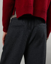Ava - Pantalon large - Ceinture élastique - Mélange Laine Cachemire - 3 - Alexandra Golovanoff