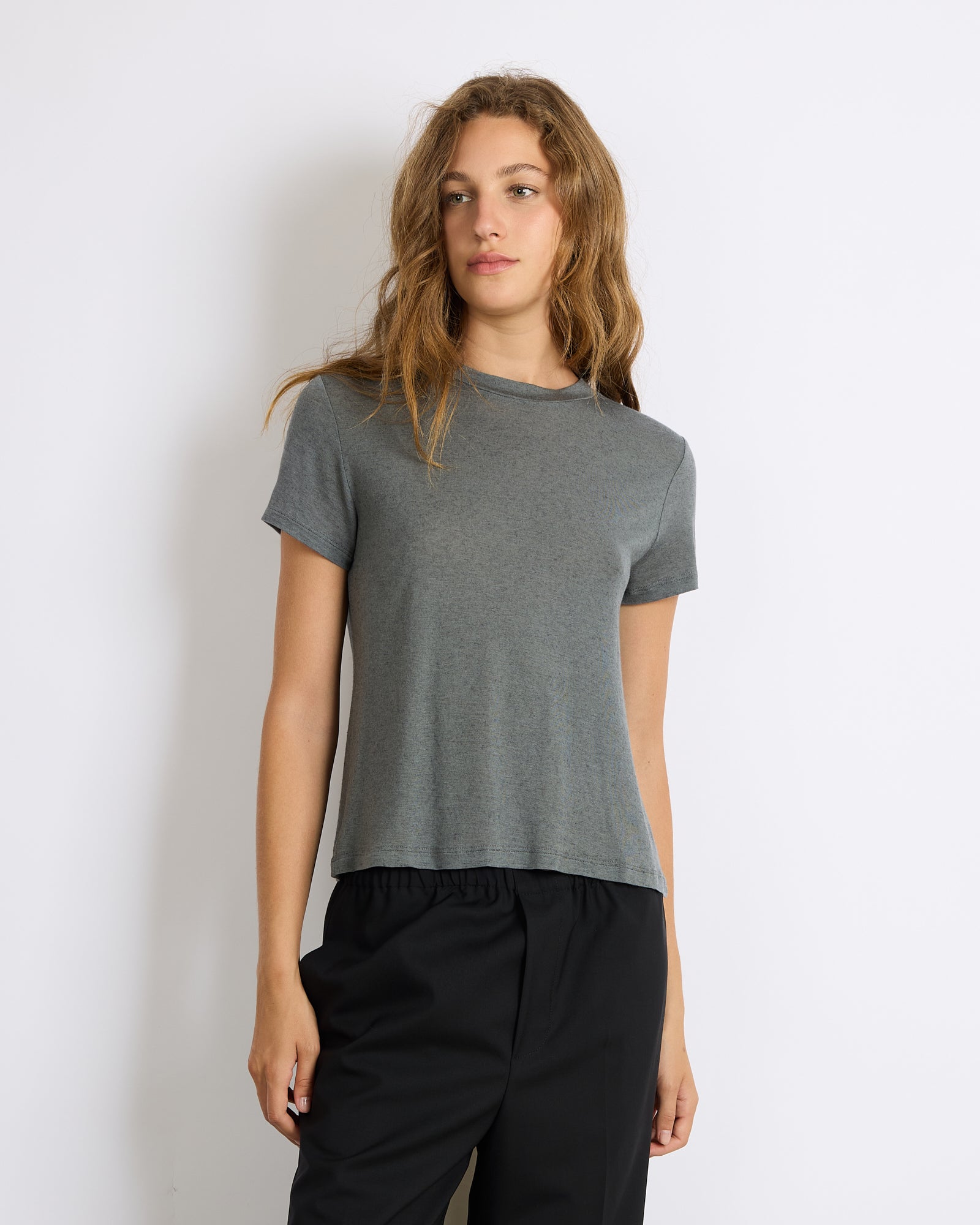 T Shirt Jean Gris - 1 - Alexandra Golovanoff