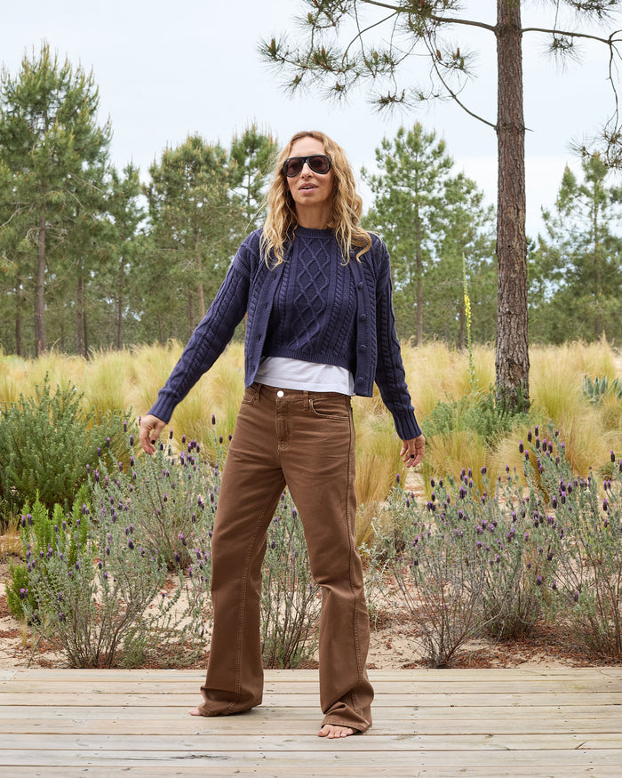 alexandra golovanoff Cardigan Tam coton blue 16