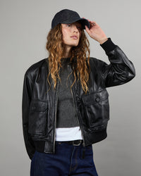 Marlon - Blouson en 100% cuir d'agneau - 3 - Alexandra Golovanoff