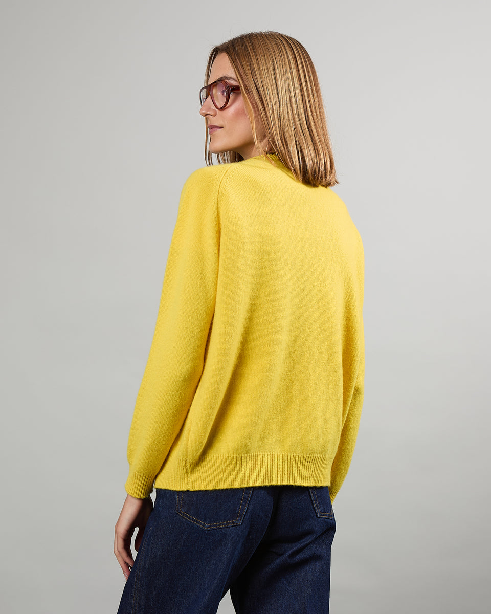 Mila - Cardigan long – col rond – manches raglan - 2 - Alexandra Golovanoff