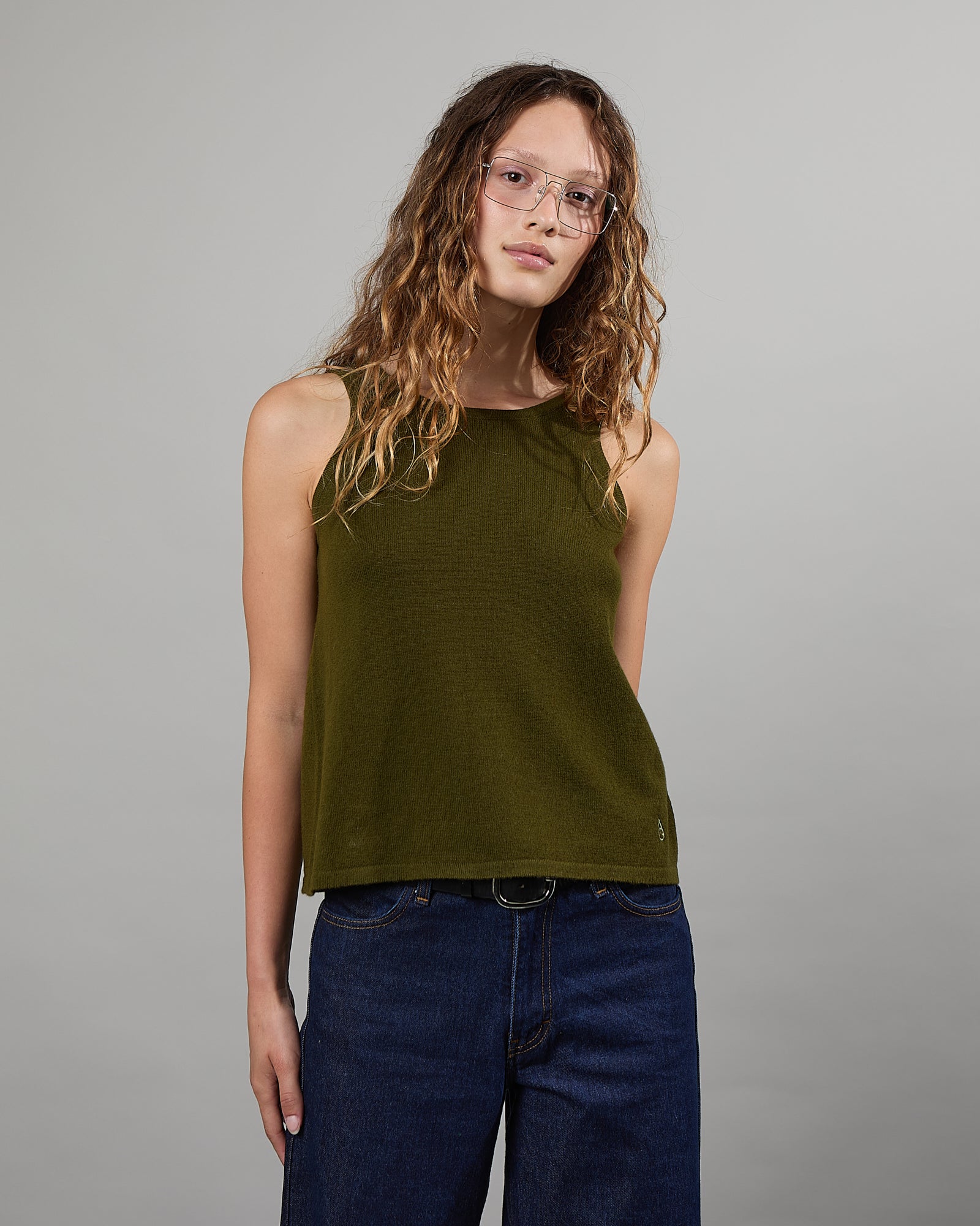 Cutie - Debardeur fin reversible en 100% cachemire - 1 - Alexandra Golovanoff