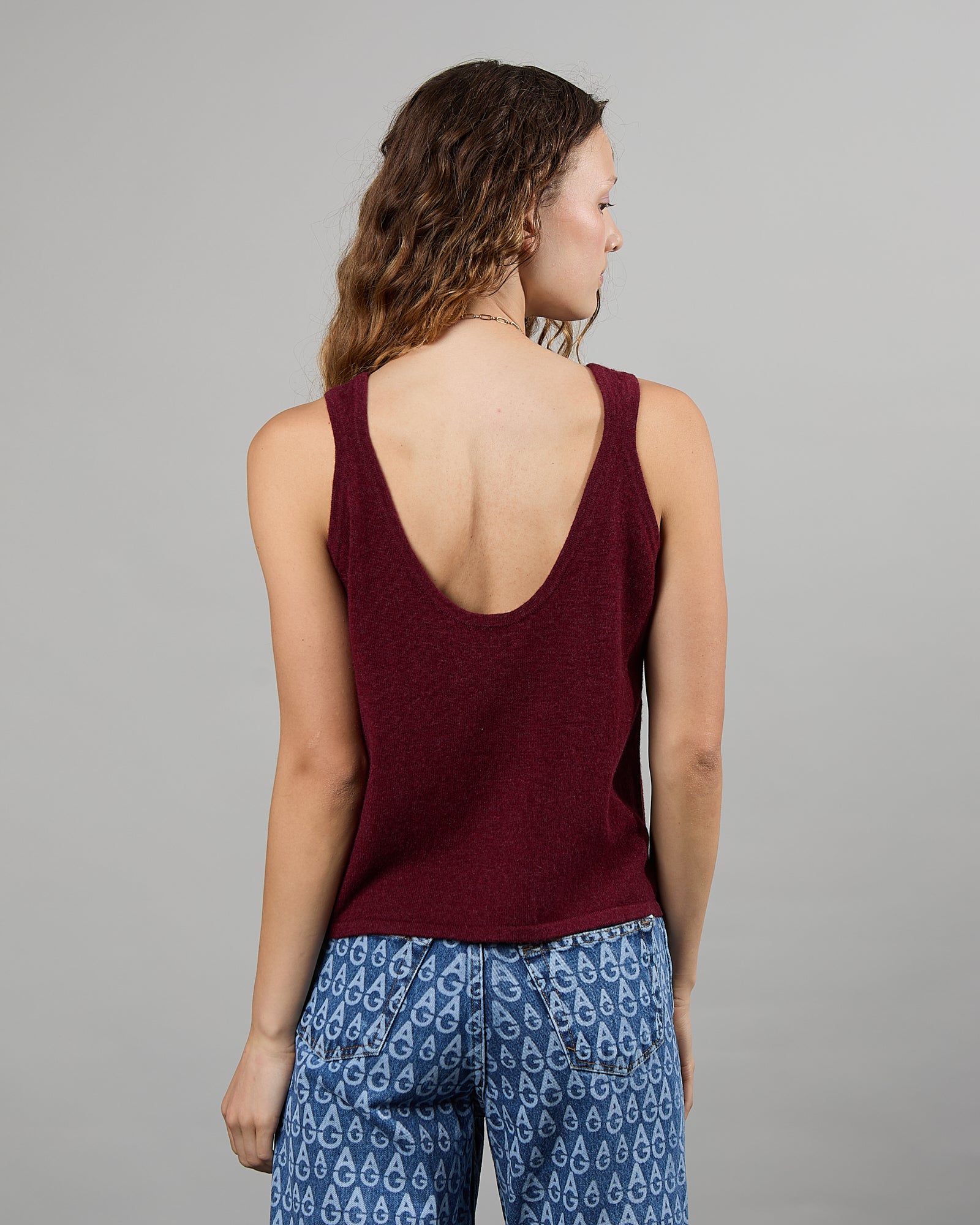 Cutie - Debardeur fin reversible en 100% cachemire - 2 - Alexandra Golovanoff