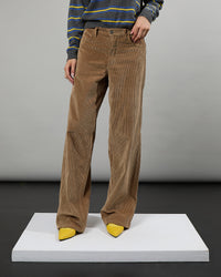 Cécile - Pantalon velours - taille mi-haute - jambe large - 3 - Alexandra Golovanoff
