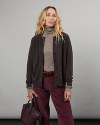 Maxi Cardigan Mila Tweed cacao 19 - 2 - Alexandra Golovanoff