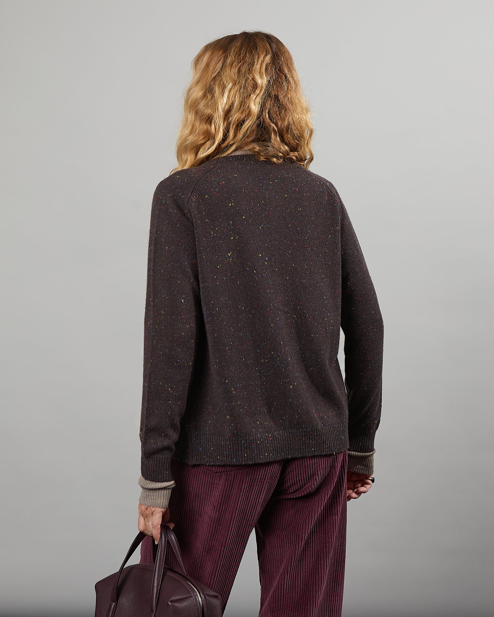 Maxi Cardigan Mila Tweed cacao 19 - 3 - Alexandra Golovanoff