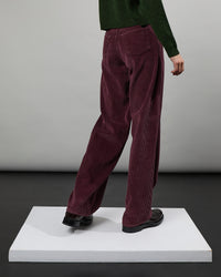 Cécile - Pantalon velours - taille mi-haute - jambe large - 3 - Alexandra Golovanoff