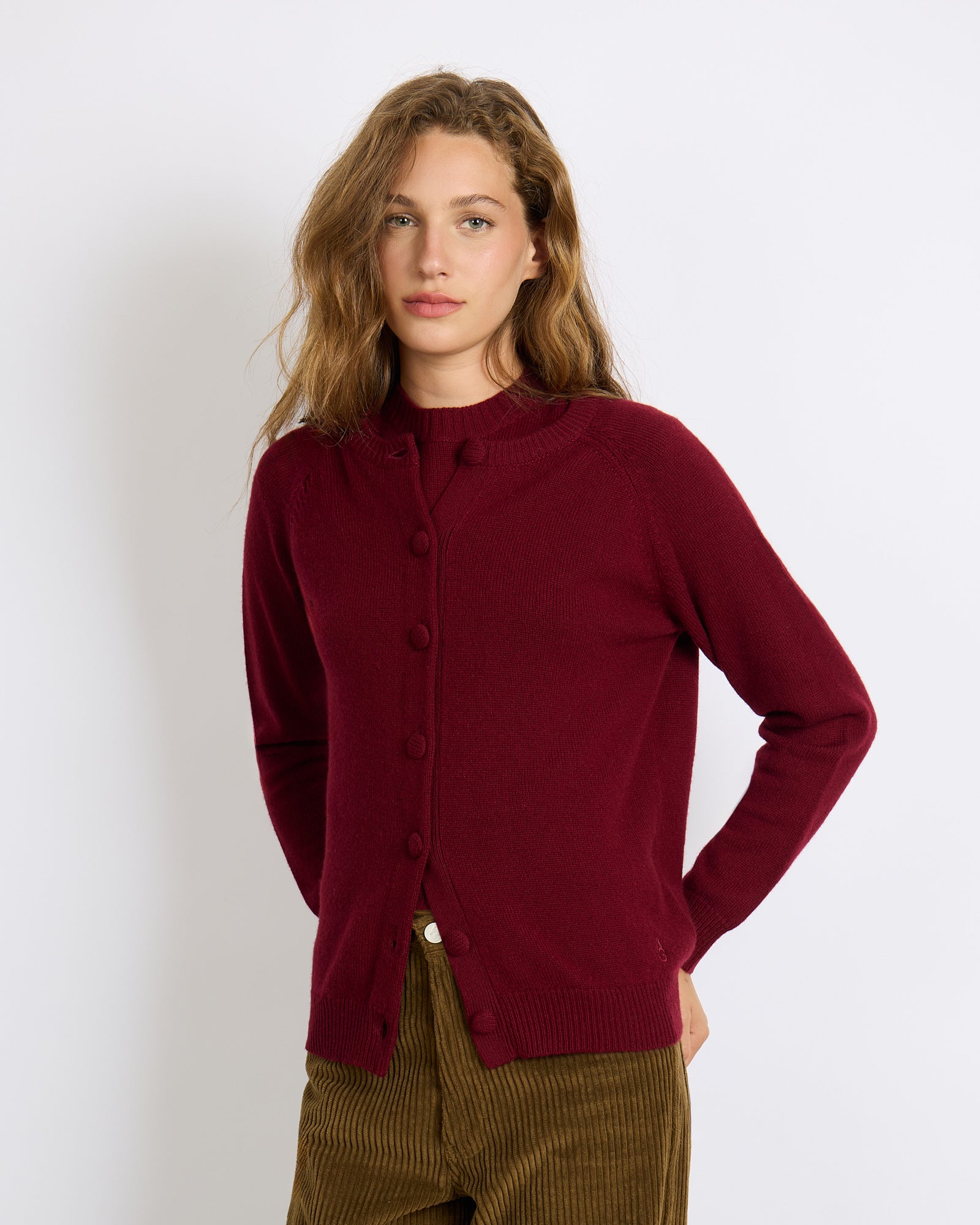 Maxi Cardigan Mila Wine 21
