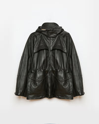 Travel - Parka à capuche en 100% cuir d'agneau - 7 - Alexandra Golovanoff