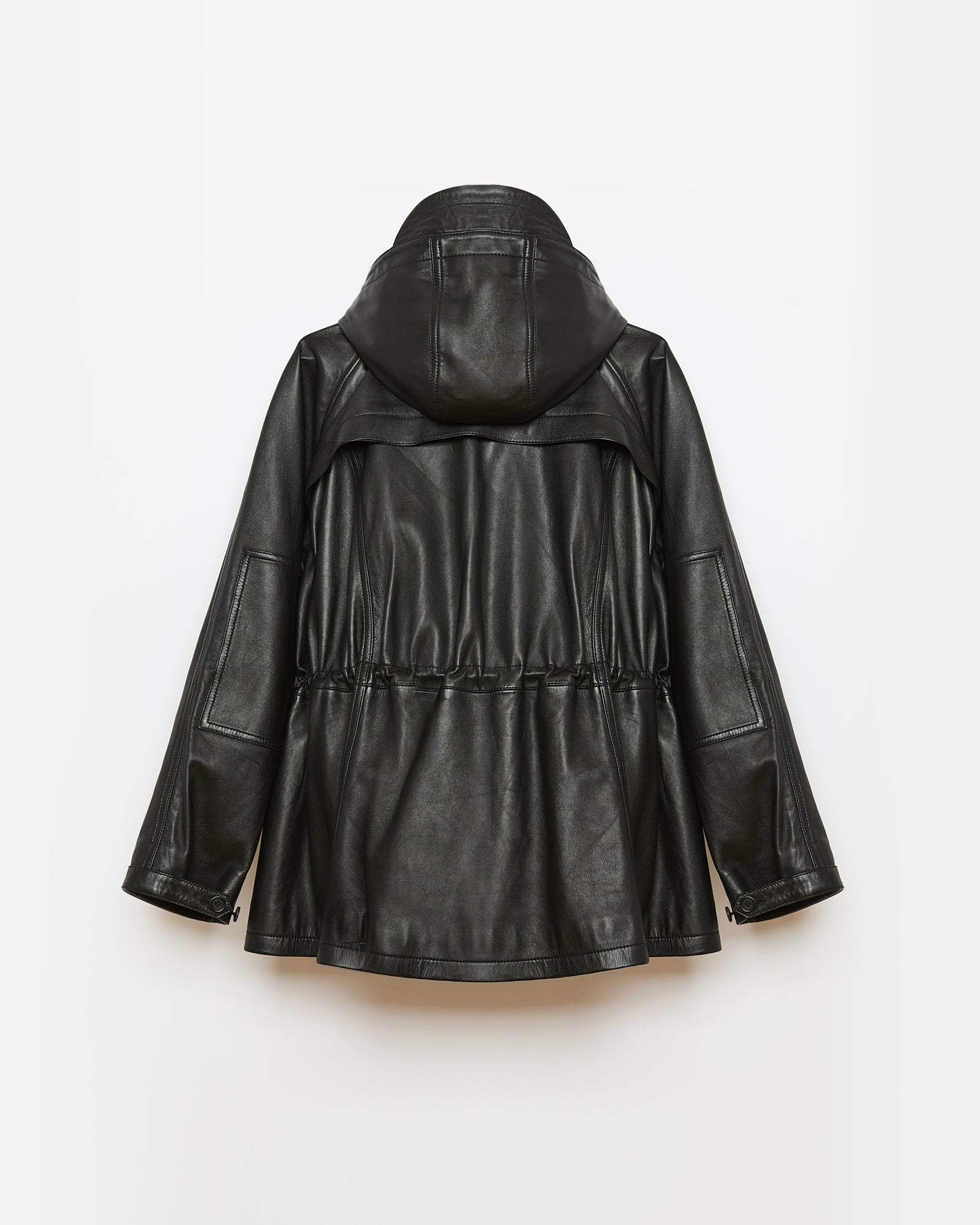 Travel - Parka à capuche en 100% cuir d'agneau - 8 - Alexandra Golovanoff