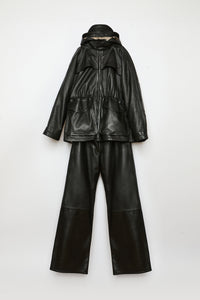 Ava - Pantalon large - taille élastique - 100% cuir d'agneau - 7 - Alexandra Golovanoff