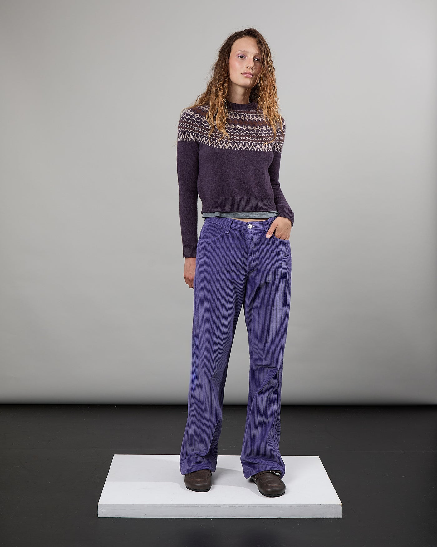 Mini Mila Fair Isle purple 19