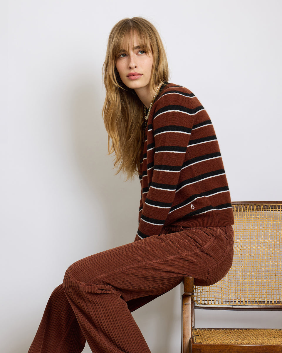 Mila Stripes Brown 21