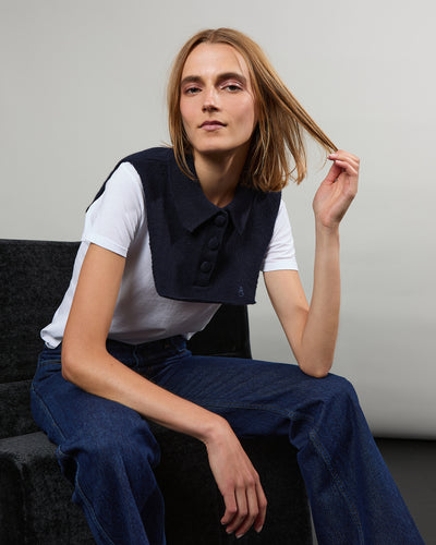 Plastron Col navy 19