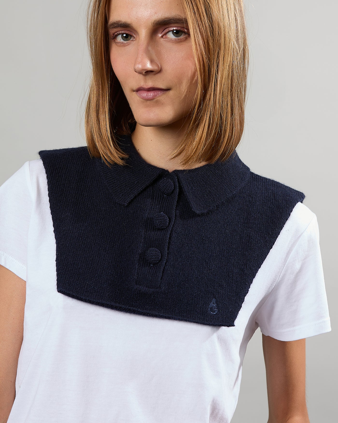 Plastron Col navy 19