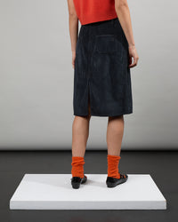 Mary - Jupe velours - fente - longueur genou - 4 - Alexandra Golovanoff