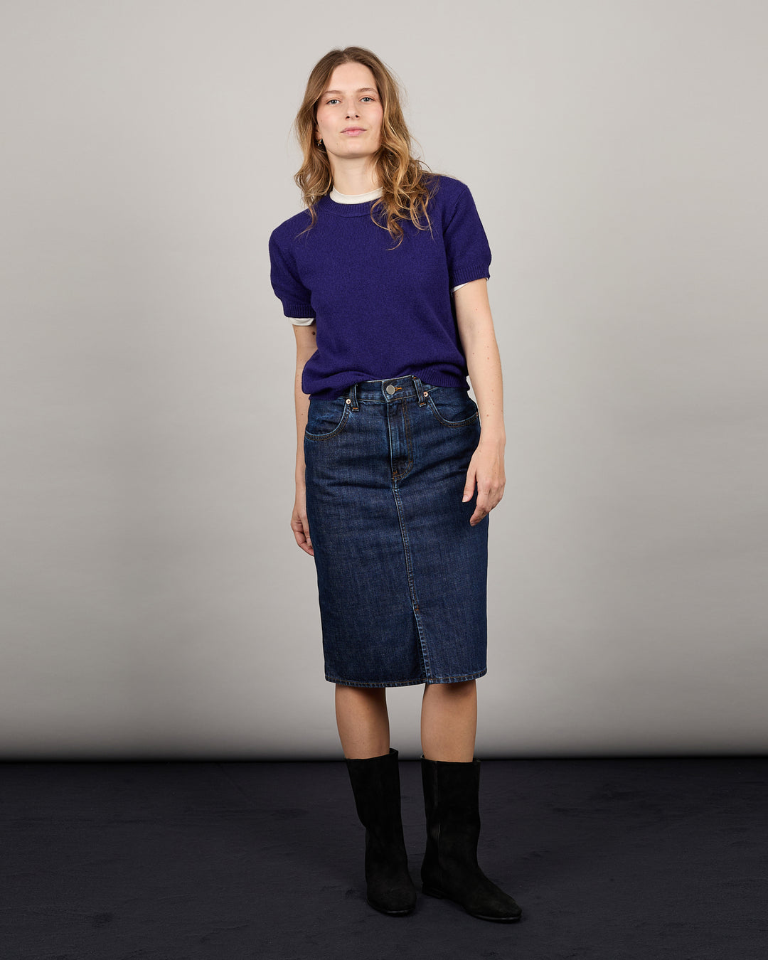 Jupe Crayon En Laine Mérinos Alexander Wang - Noire, Taille S, Avec Fronces Sur Le Côté - Neuf Avec étiquette !