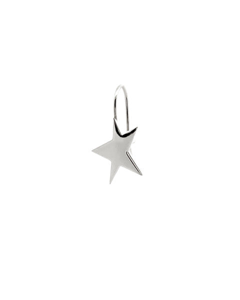 Boucle - Boucle d'oreille Etoile or blanc - 3 - Alexandra Golovanoff