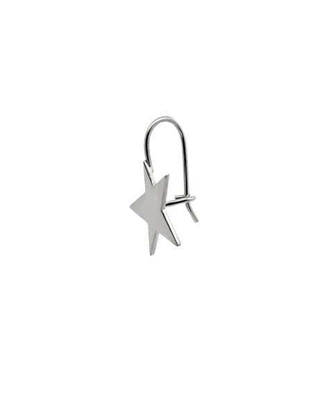 Boucle - Boucle d'oreille Etoile or blanc - 5 - Alexandra Golovanoff