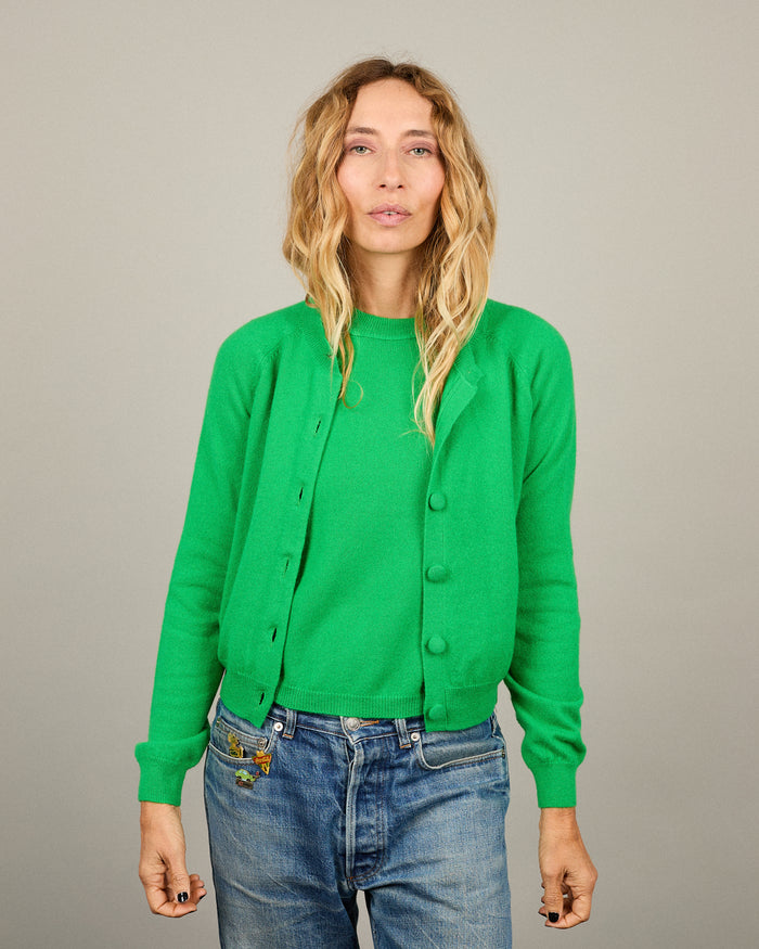 alexandra golovanoff Cardigan Mila Light green 18