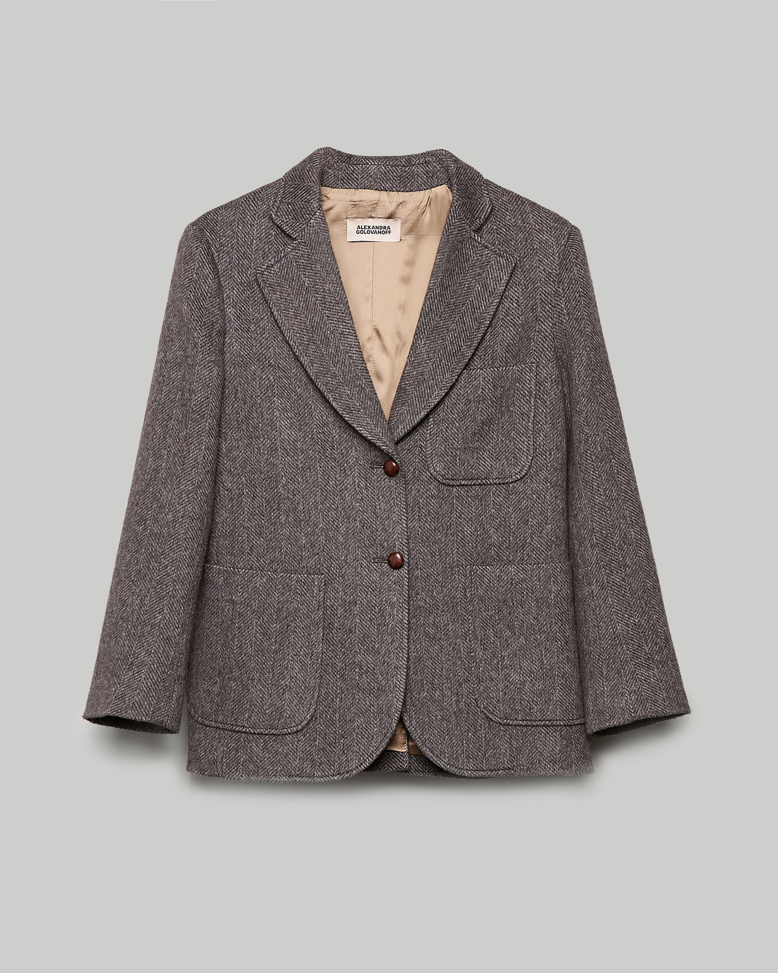 John - Veste 100% cachemire - chevrons - 3 poches plaquées - 4 - Alexandra Golovanoff