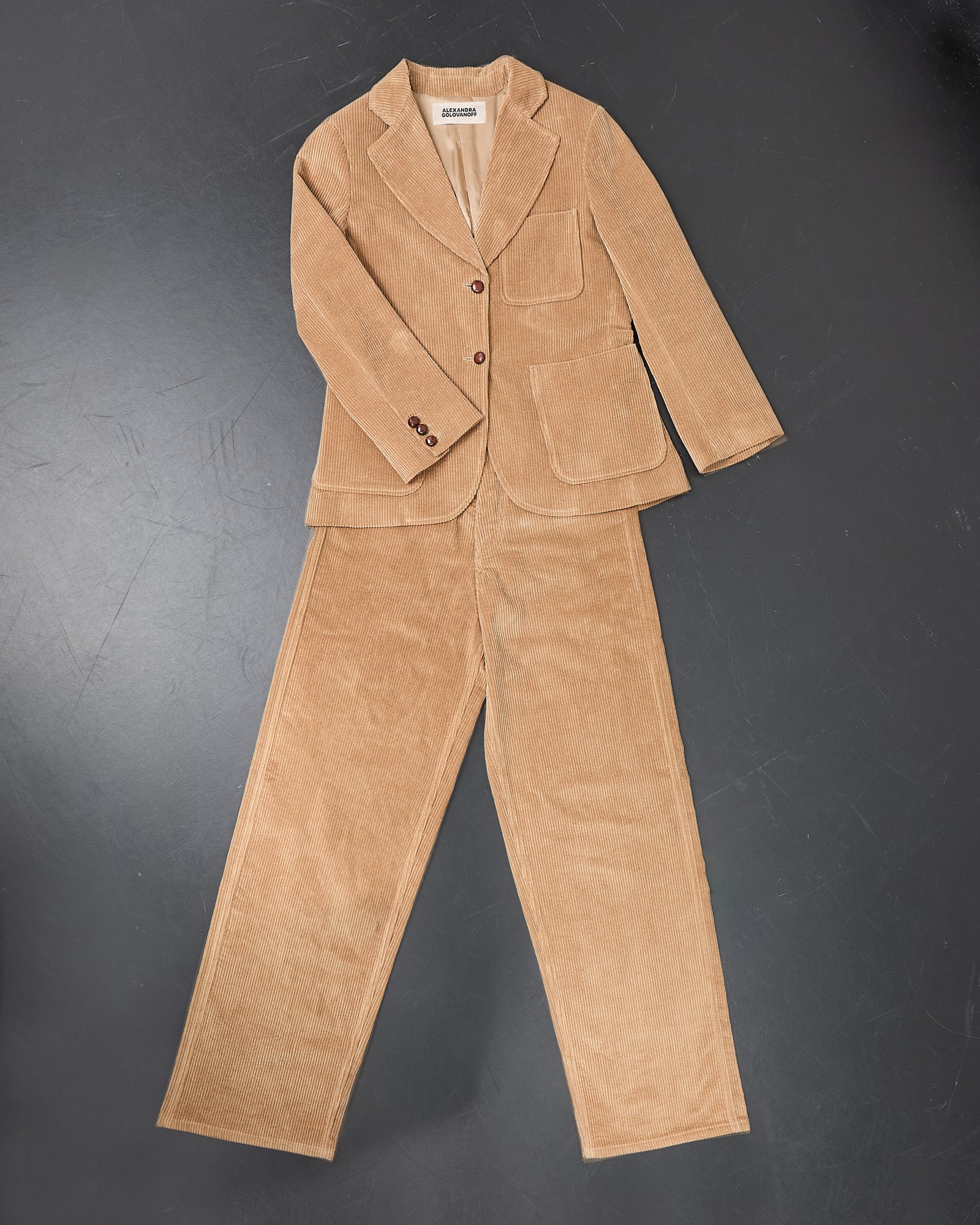 Cécile - Pantalon velours - taille mi-haute - jambe large - 5 - Alexandra Golovanoff