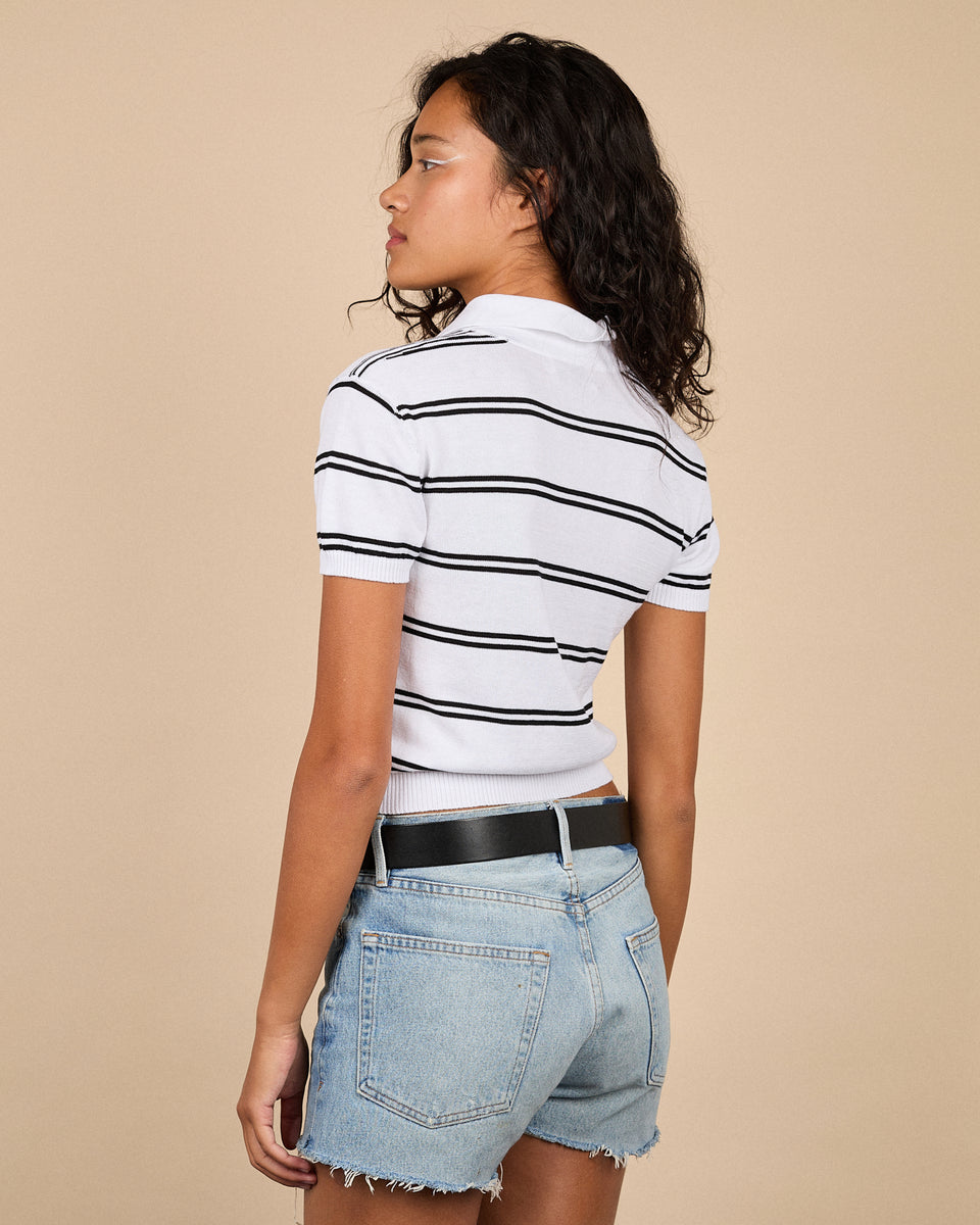 Léa - Polo en coton et lin - 2 - Alexandra Golovanoff