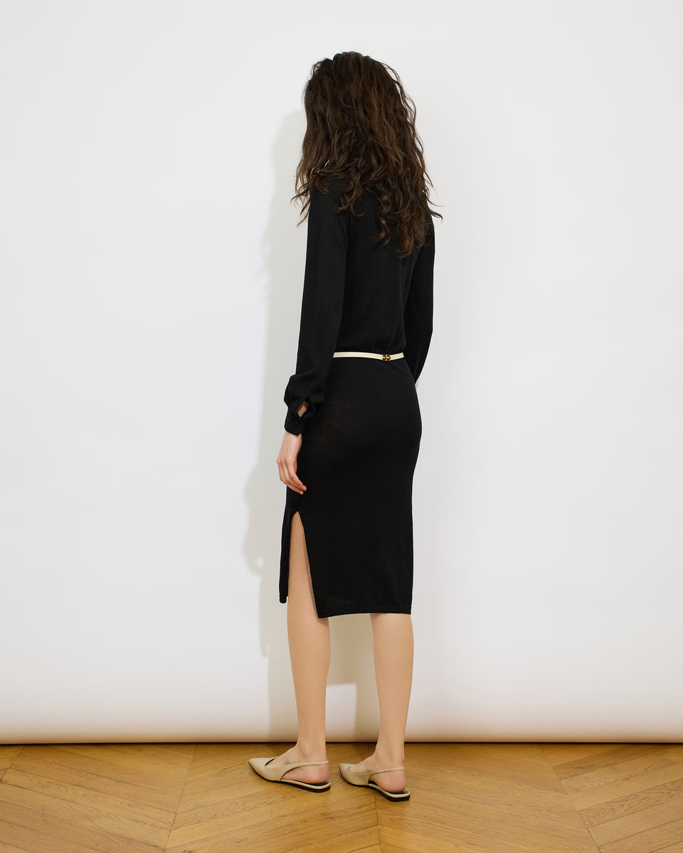 Augustine - Robe longue au col tunisien en 100% coton - 2 - Alexandra Golovanoff