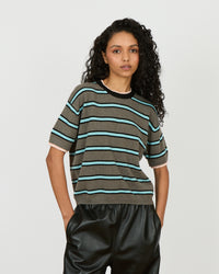 Alberto - T-shirt  fin en trompe l'œil en 100% cachemire - 1 - Alexandra Golovanoff