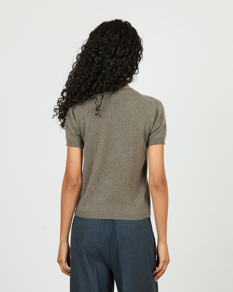 André - T-shirt fin manches courtes en 100% cachemire - 2 - Alexandra Golovanoff