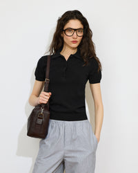 Léa - Polo en coton et lin - 1 - Alexandra Golovanoff