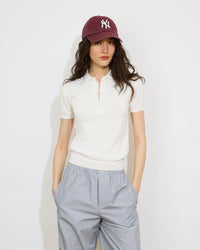 Léa - Polo en coton et lin - 1 - Alexandra Golovanoff