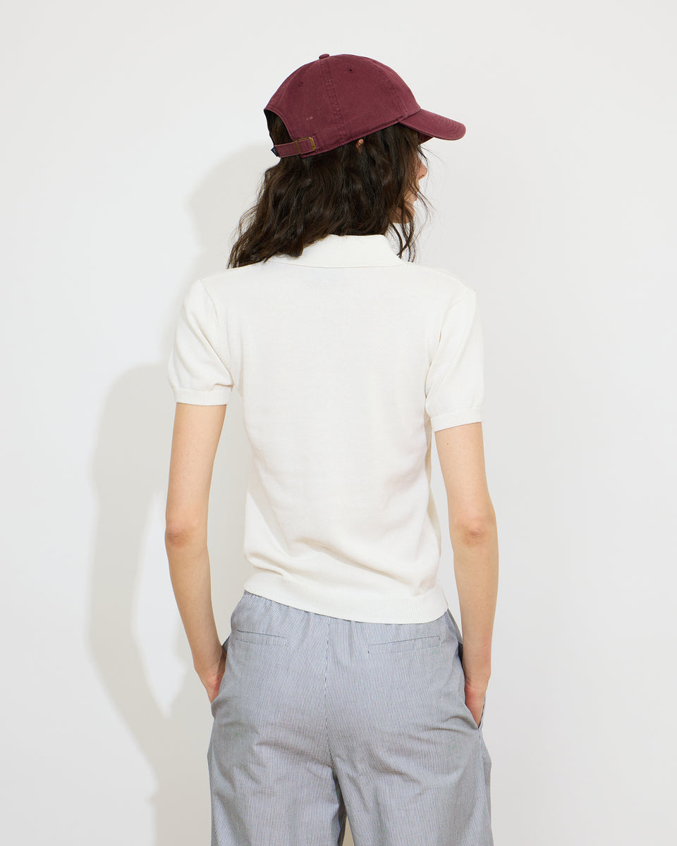 Léa - Polo en coton et lin - 2 - Alexandra Golovanoff