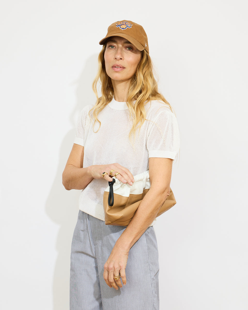 Mini - T-shirt manches arrondies en point résille - 1 - Alexandra Golovanoff