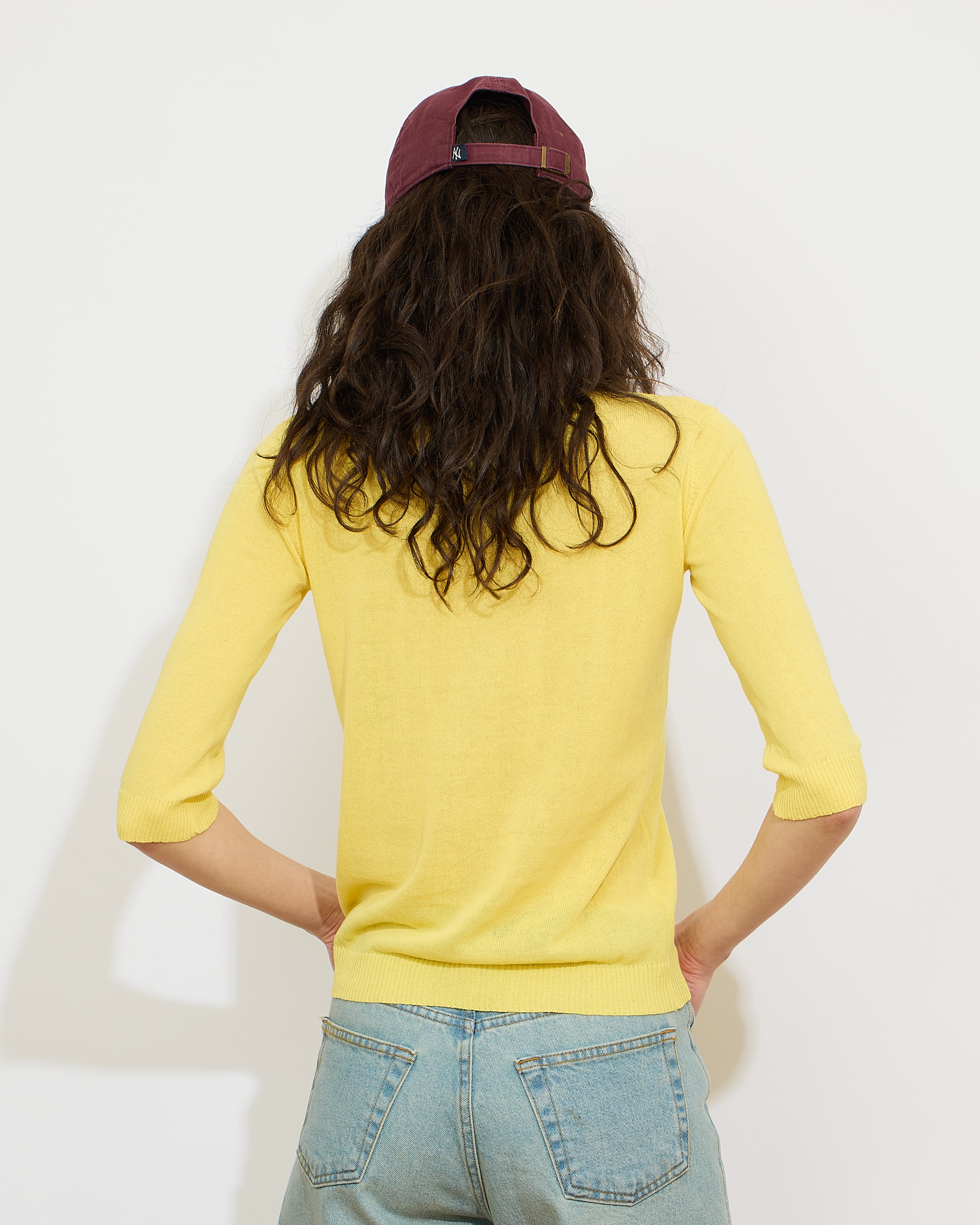 Augustin - Pull fin col tunisien en coton et lin - 2 - Alexandra Golovanoff