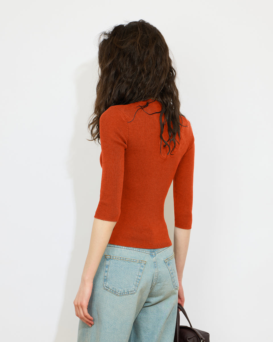 Mona - T-shirt manches 3/4 en 100% coton - 2 - Alexandra Golovanoff