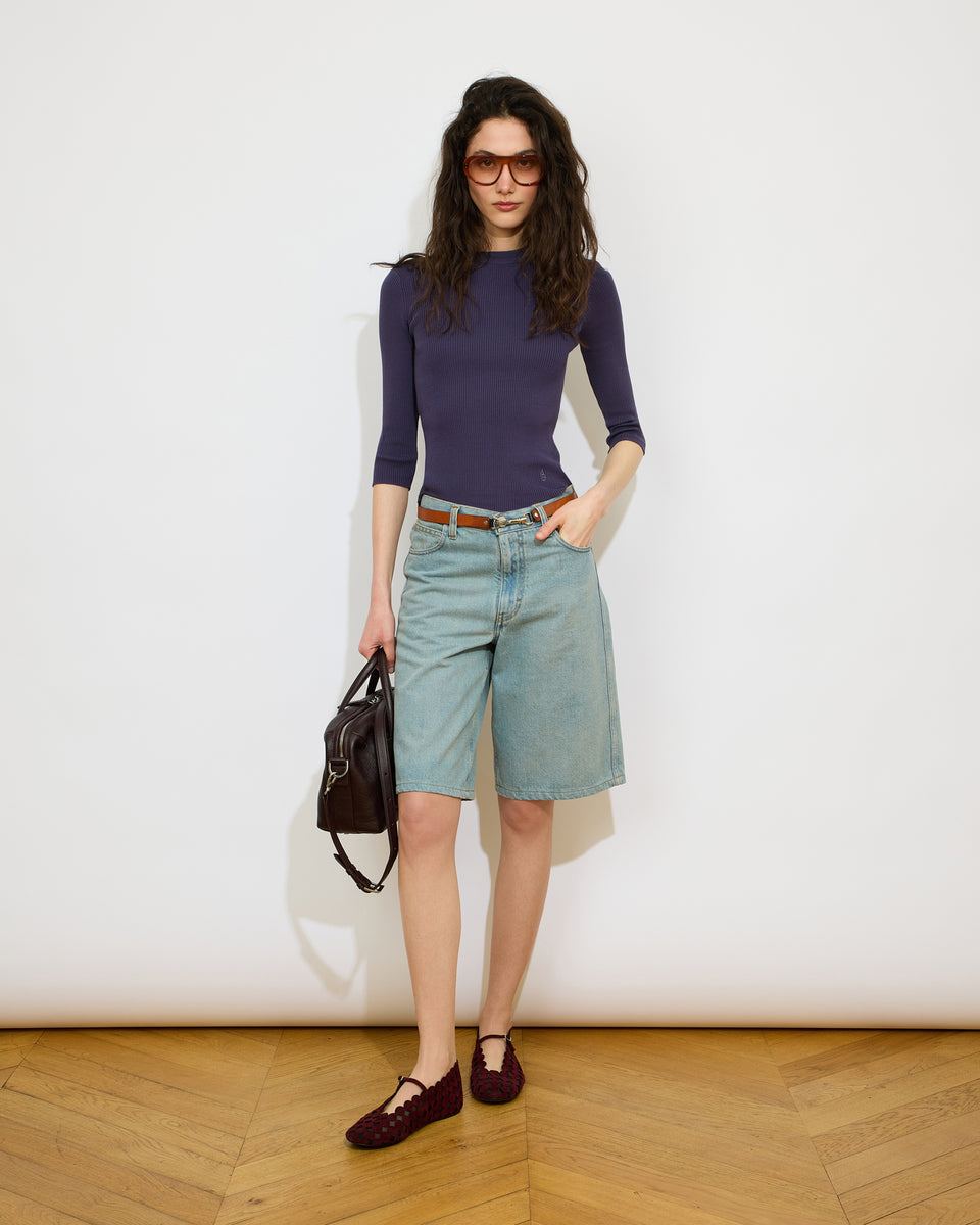 Mona - T-shirt manches 3/4 en 100% coton - 1 - Alexandra Golovanoff