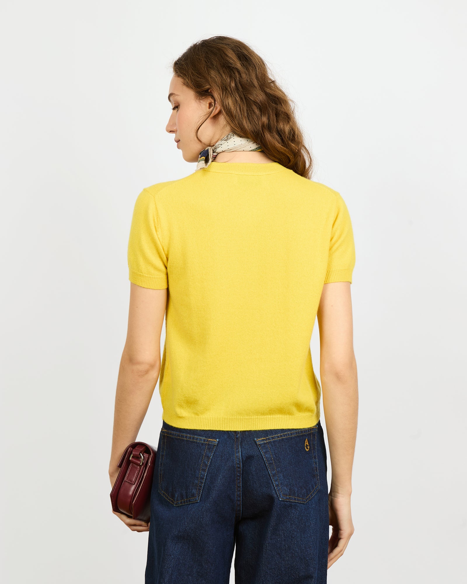 André - T-shirt fin manches courtes en 100% cachemire - 2 - Alexandra Golovanoff