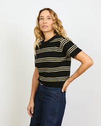 Mini - T-shirt manches arrondies en cachemire et soie - 1 - Alexandra Golovanoff