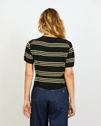 Mini - T-shirt manches arrondies en cachemire et soie - 2 - Alexandra Golovanoff