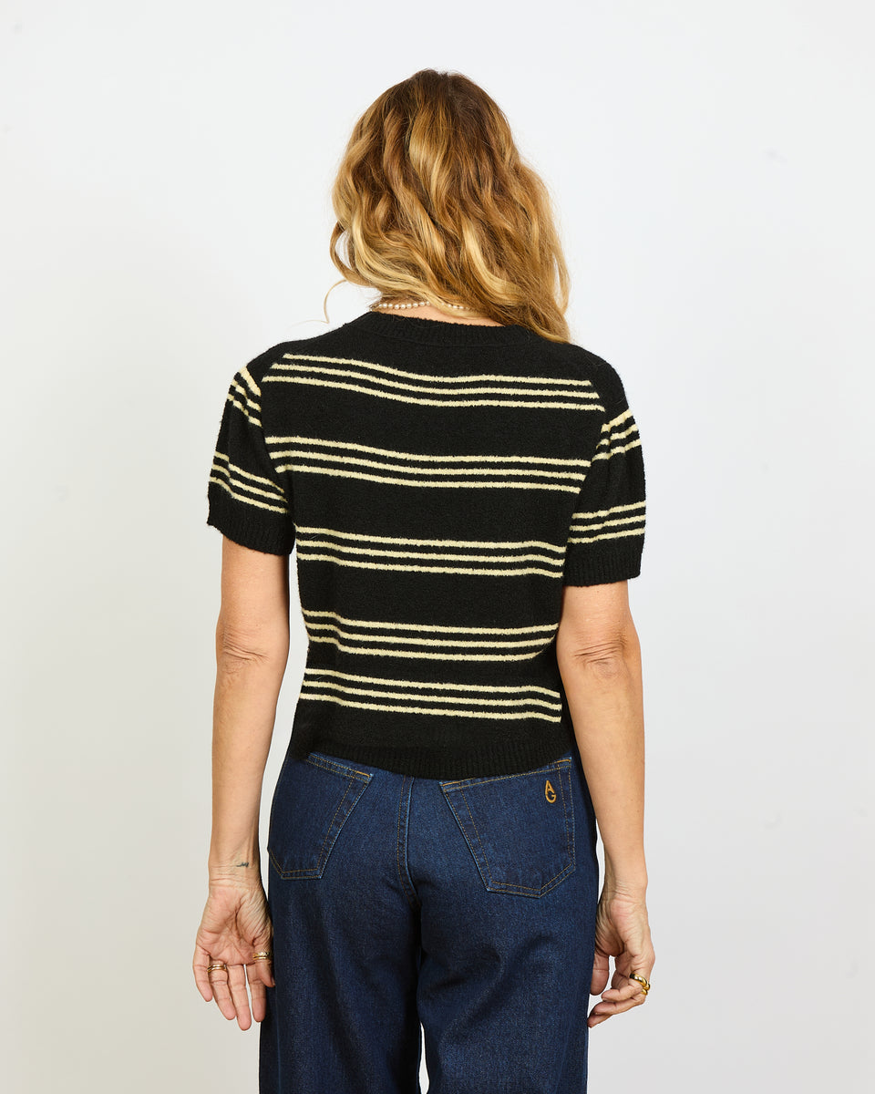 Mini - T-shirt manches arrondies en cachemire et soie - 2 - Alexandra Golovanoff