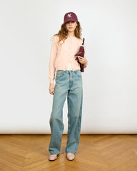 Mila - Cardigan fin col rond et manches raglantes en 100% cachemire - 2 - Alexandra Golovanoff