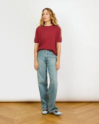 Alberto - T-shirt  fin en trompe l'œil en 100% cachemire - 1 - Alexandra Golovanoff