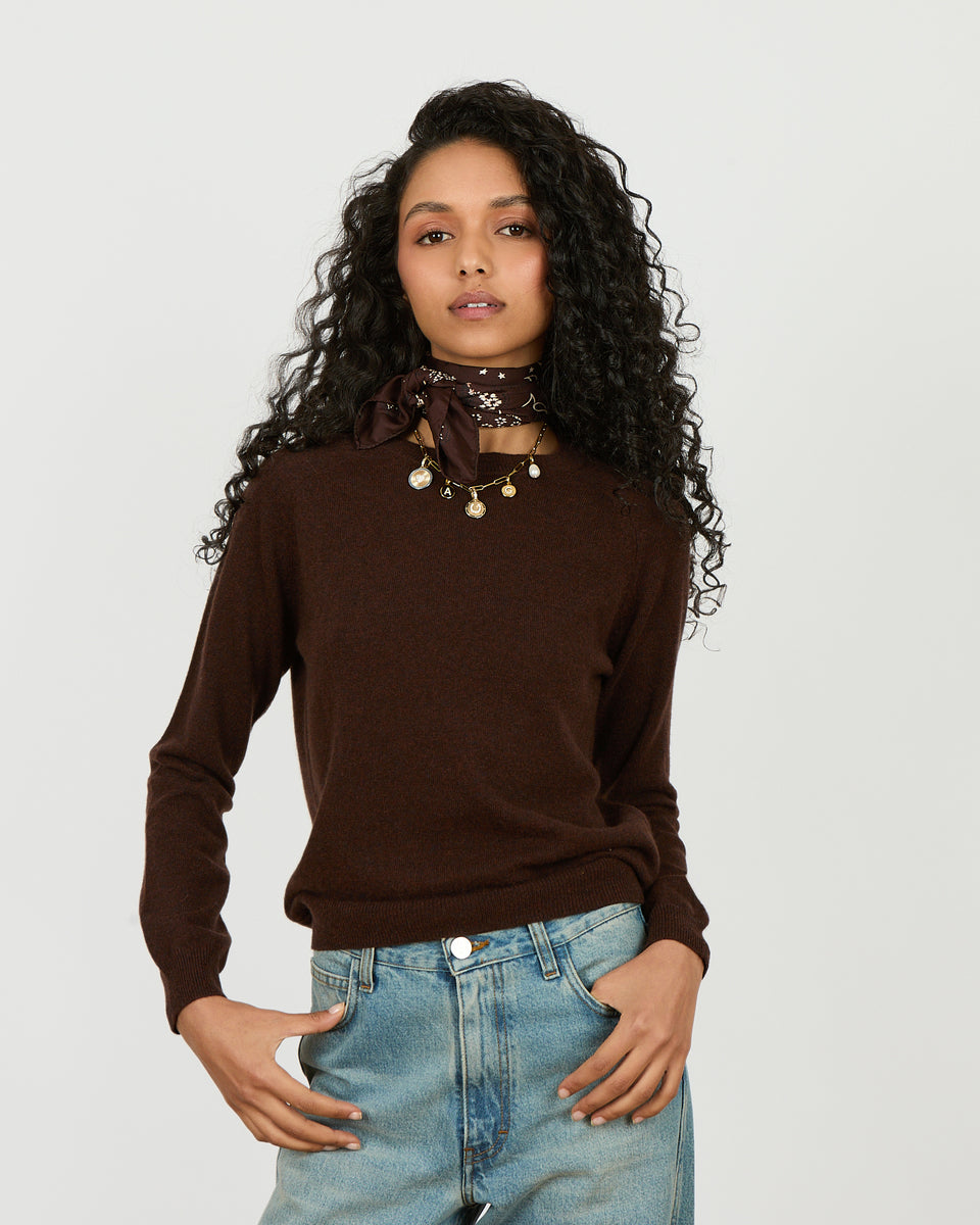Mila - Pull fin col rond en 100% cachemire - 1 - Alexandra Golovanoff