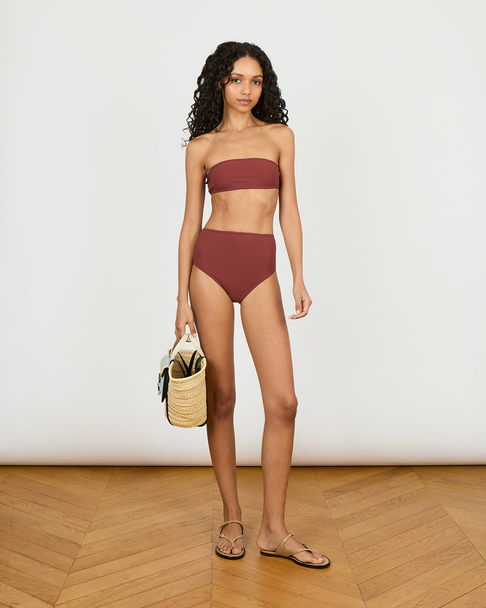 Copacabana - Maillot de bain 2 pièces culotte taille haute et haut bandeau - 1 - Alexandra Golovanoff