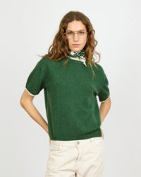 Alberto - T-shirt  fin en trompe l'œil en 100% cachemire - 1 - Alexandra Golovanoff