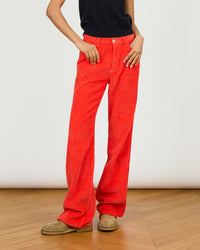 France - Pantalon velours - taille mi-haute - jambe droite - 1 - Alexandra Golovanoff