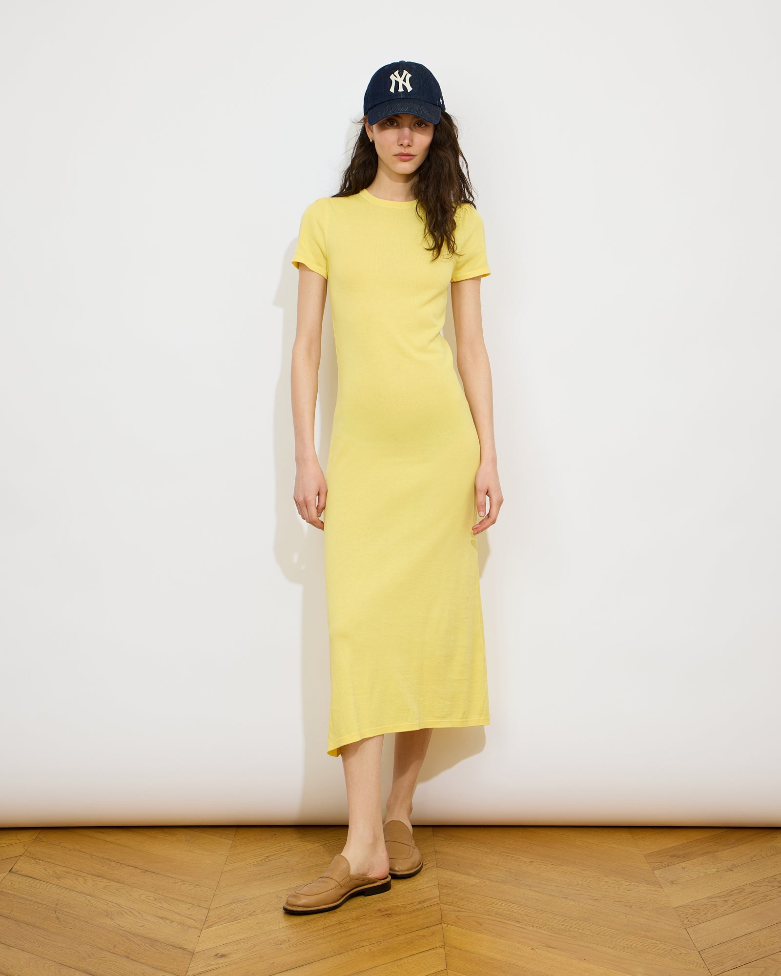 Ilana - Robe longue avec ouverture devant en 100% coton - 1 - Alexandra Golovanoff